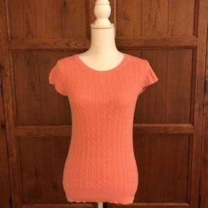 GAP peach short-sleeve sweater